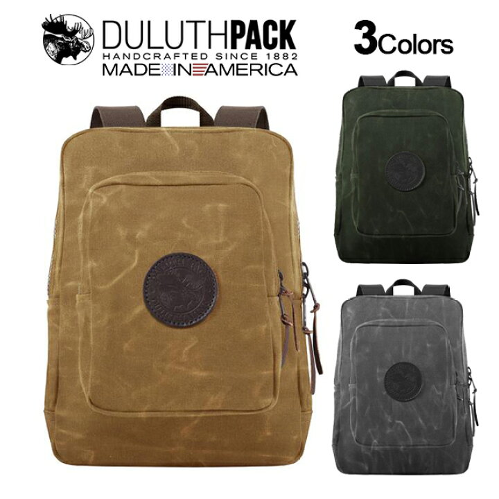 楽天市場】Duluth Pack Medium Standard Daypack WAXダルースパック 