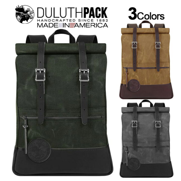 楽天市場】Duluth Pack Deluxe Roll-Top Scout Pack WAXダルースパック 