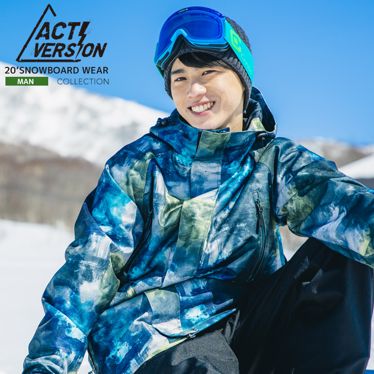 スノーボードウェア メンズ レビューを書けば送料当店負担 スキーウェア 上下 ACTIVERSION 送料無料 ACTI スノボウェア 舗 スノーボードウェア上下セット