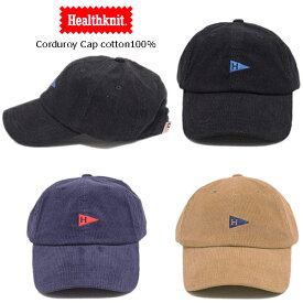 HEALTHKNIT ヘルスニット キャップ コーデュロイ バイザー cap ペナント 帽子 刺繍 CAP 291-4097（帽子 ぼうし ロゴ コットン コールテン 無地)【国内正規品】ユニセックス 男女兼用 アメカジ Corduroy 3色