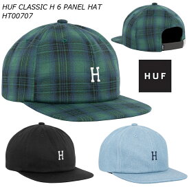 HUF ハフ CLASSIC H 6 PANEL HAT クラッシック キャップ 6パネル 綿 コットン ストラップバック 帽子 ストリート スケボー メンズ レディース HT00707 キース・ハフナゲル