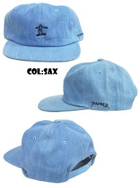 THRASHER ×GONZ【スラッシャー×マークゴンザレス】スナップバック キャップ デニム スケート 刺繍 CAP ストリート スケーター 2017年モデル 17TH-C20 スケートボード スケボー