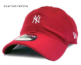 NEW ERA ニューエラ キャップ サイズ調整 9TWENTY ミニロゴ メルトン MLB NY ニューヨークヤンキース 帽子 刺繍 UNISEX メンズ レディース 帽子/在庫処分