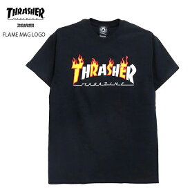 【USA直輸入品】THRASHER [スラッシャー] Tシャツ FLAME MAG S/S T-Shirt フレイム マガジン マグ 半袖ティーシャツ メンズ USAサイズ ストリート カジュアルファッション スケートボードブランド スケボー スケートボード