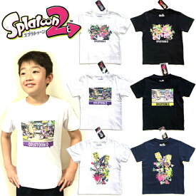 「スプラトゥーン2 グッズ」Splatoon2 キッズ レディース 半袖 Tシャツ 2020年新作 スプラトゥーン2 BANDAI ニンテンドースイッチ 子供向 女性向 KIDS LADIES TEE 6サイズ/110/120/130/140/150/160cm 3柄【任天堂 バンダイ ライセンス商品】Nintendo Switch