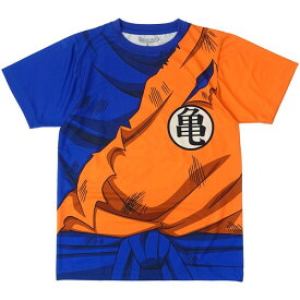 【DRAGONBALL Z】ドラゴンボールZ 悟空 亀戦闘服 なりきり コンプレッション Tシャツ ストレッチ 吸汗速乾 NAVY/ORANGE M.L.LL.3Lサイズ [キャラクターグッズ] 鳥山明 集英社・東映アニメーション ライセンス商品 22863175