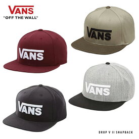 VANS（バンズ）DROP V 2 SNAPBACK CAP【USA限定】 スナップバック キャップ 帽子 ハット VN0A36OR UNISEX メンズ レディース 帽子 正規品 USAモデル ストリート サーフブランド