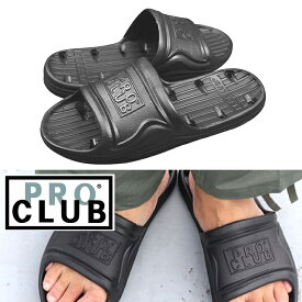 【PRO CLUB】プロクラブ シャワーサンダル メンズ 直輸入USAモデル PRO CLUB LOGO SHOWER SANDAL スポーツサンダルサンダル フリッパー メンズ ビーチサンダル 送料無料 男女兼用メンズ レディース 25/26/27/28/29cm さんだる プール 海水浴 ベランダ バルコニー