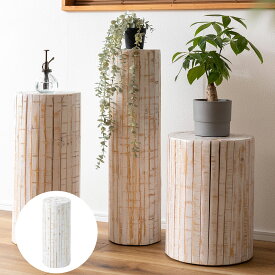 グリーンベース ミディアムサイズ 天然木(パイン) ホワイト 東谷・RoomEssence　GUY-927WH【2025年6月度 月間優良ショップ受賞】