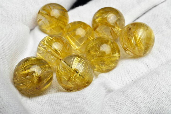 楽天市場】ゴールドルチル タイチンルチル AAAAA 粒売りビーズ 【約15  