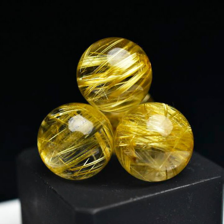 楽天市場】ゴールドルチル タイチンルチル AAAAA 粒売りビーズ 【約15  