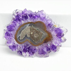 フラワーアメジスト スライス スタラクタイト 原石 ◆ウルグアイ・アルティガス産◆ 約14.3g 紫水晶|アメジストクラスター|原石|Artigas Uruguay|スタラクタイト|鍾乳石|天然石|パワー