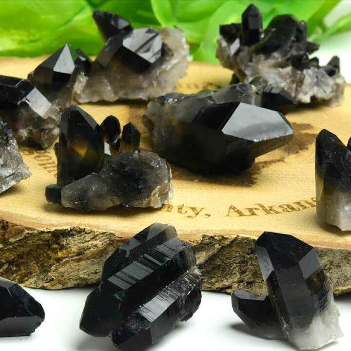 楽天市場】黒水晶 スモーキークォーツ ミニクラスター原石 □アメリカ 
