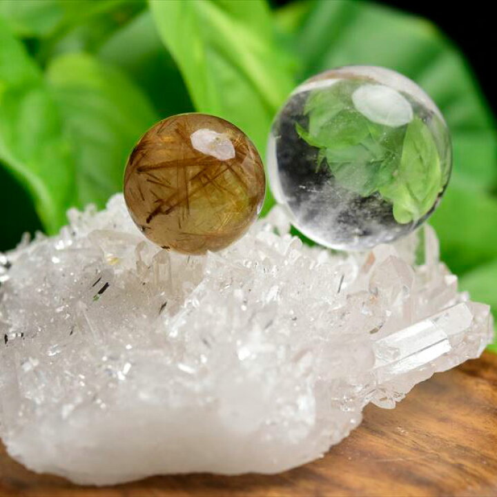 楽天市場】天然 水晶 ゴールドルチル 丸玉 スフィア デュオコリント産 