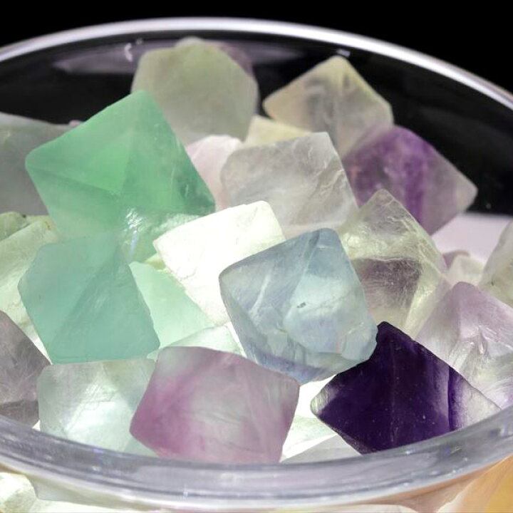 楽天市場】フローライト 八面体 原石 詰め合わせ アソート【約300g  