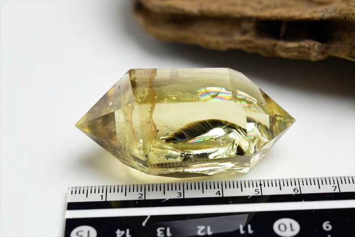 楽天市場】虹入り シトリン ダブルポイント 両剣黄水晶□ブラジル産 