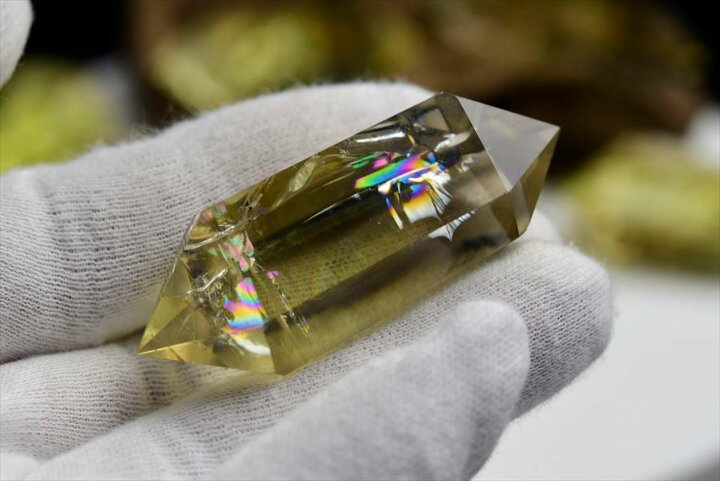 楽天市場】虹入り シトリン ダブルポイント 両剣黄水晶 □種類お任せ 