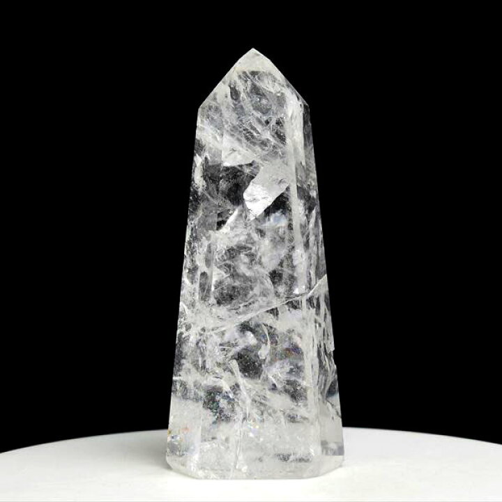 楽天市場】水晶 六角柱 ポリッシュ ポイント ◇虹入り□約388g 