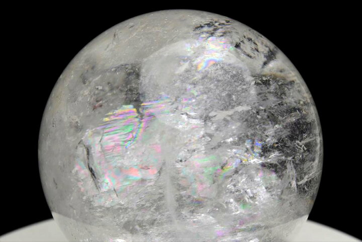 楽天市場】天然 レインボー 水晶 丸玉 スフィア虹入り水晶☆現物画像 