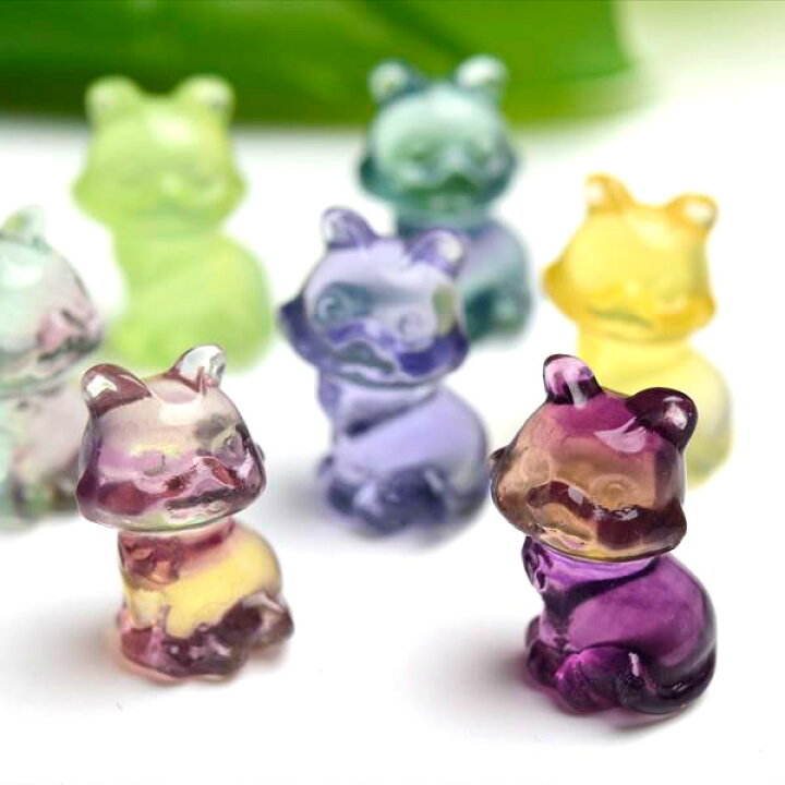 楽天市場】フローライト 猫 ネコ 彫刻 置物 ミニチュアサイズ □洋猫 