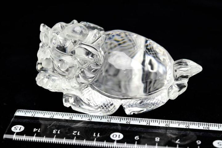 楽天市場】◇正財運◇ 天然 水晶 龍亀 ロングイ彫刻 置物【約204.7g 