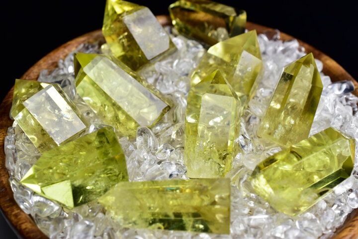 楽天市場】シトリン AAAA ミニポイント 六角柱ブラジル産□非加熱 天然  