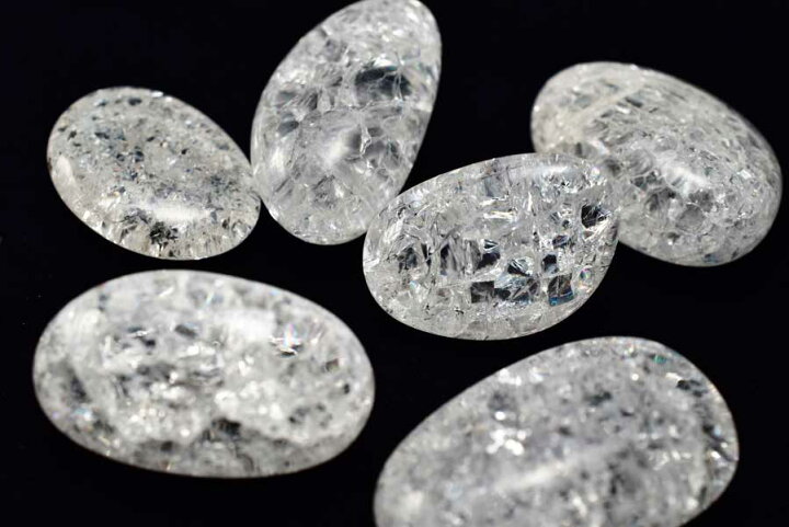 楽天市場】クラック水晶 タンブル 磨き石【約100g(約8個前後)セット 