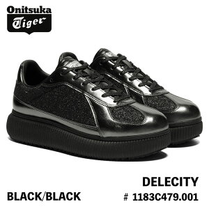 �I�j�c�J�^�C�K�[ �X�j�[�J�[ Onitsuka Tiger �X�j�[�J�[���f�B�[�X �����Y DELECITY �f���V�e�B BLACK/BLACK �u���b�N 1183C479.001 �V���[�Y