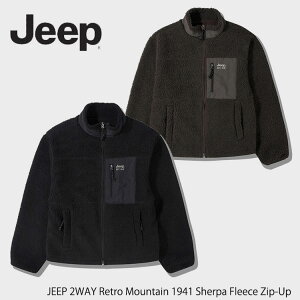 �W�[�v �t���[�X �W���P�b�g Jeep �t���[�X ���f�B�[�X �����Y JEEP 2WAY Retro Mountain 1941 Sherpa Fleece Zip-Up 2�E�F�C ���g�� �}�E���e�� 1941 �V�F�[�p�[�W�b�v�A�b�v BLACK BROWN �u���b�N�u���E�� JR5TZU195