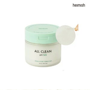 heimish �I�[�� �N���[�� �O���[�� �|�A�[ �g�i�[ �p�b�g 75�� 300g ALL CLEAN GREEN PORE TONER PAD �X�L���P�A ���e �p�b�N �؍��R�X�� ��������