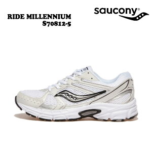 TbJj[ Xj[J[ SAUCONY Y fB[X RIDE MILLENNIUM Ch~jA WHITE/SILVER zCg/Vo[ S70812-5 V[Y