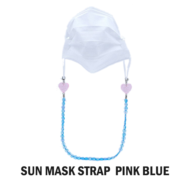 マスクストラップ おしゃれ ビーズ 推奨 オリジナル マスクコード マスク紐 アクセサリー レディース SUN MASK PINK メーカー正規商品 NAME. お取り寄せ STRAP セカンドユニークネーム UNIQUE SECOND BLUE