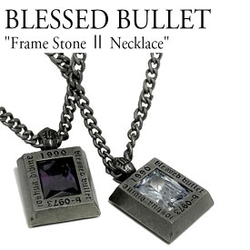 ブレスドブレット ネックレス BLESSED BULLET メンズ レディース Frame Stone Necklace フレーム ストーン ll ネックレス DARK SILVER ダークシルバー IOLITE アイオライト DIA ダイア P0000BNN ACC