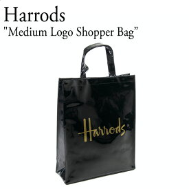 【即納/国内発送】ハロッズ トートバッグ トート Harrods レディース PVC Medium Logo Shopper Bag pvc ミディアム シンプル ブランド 黒 ブラック CO-307891-R3 バッグ