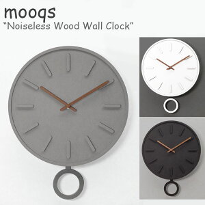 ���N�X �Ǌ|�����v mooqs Noiseless Wood Wall Clock �m�C�Y���X �E�b�h �E�H�[�� �N���b�N WHITE �z���C�g BLACK �u���b�N GRAY �O���[ �؍��G�� 482514 ACC