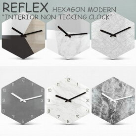 リフレックス 壁掛け時計 REFLEX HEXAGON MODERN INTERIOR NON TICKING CLOCK ヘキサゴン モダン インテリア ノン ティッキング クロック 8色 韓国雑貨 2194864 ACC