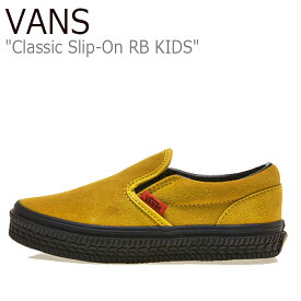 バンズ スリッポン スニーカー VANS 男の子 女の子 CLASSIC SLIP-ON RB クラシックスリッポン RB YELLOW イエロー BLACK ブラック VN0A4BU7V4I シューズ 【中古】未使用品