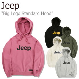 ジープ パーカ Jeep メンズ レディース Big Logo Standard Hood ビック ロゴ スタンダード フーディー PINK ピンク KHAKI カーキ GREY グレー BLACK ブラック IVORY アイボリー JM3THU001BK/MI/PK/KH/MG 起毛なし ウェア