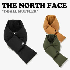 ノースフェイス マフラー THE NORTH FACE メンズ レディース T-BALL MUFFLER ティーボール マフラー BLACK ブラック BROWN_SUGAR ブラウン シュガー KHAKI カーキ NA5IM51A/B/C ACC 【中古】未使用品