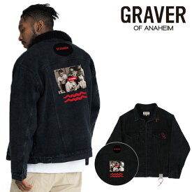 グレーバー ジャケット GRAVER 正規販売店 TATTOO CLIP OVER FIT DENIM BLUE JEAN JACKET タトゥー クリップ オーバーフィット デニム ブルージーンズジャケット BLACK DENIM ブラックデニム G-DJ-105 ウェア