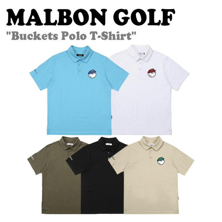 楽天市場】マルボンゴルフ MALBON GOLF メンズ Buckets Polo T-Shirt  