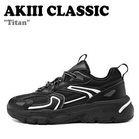 アキクラシック スニーカー AKIII CLASSIC メンズ レディース Titan タイタン BLACK ブラック AKAKAUR02120 シューズ