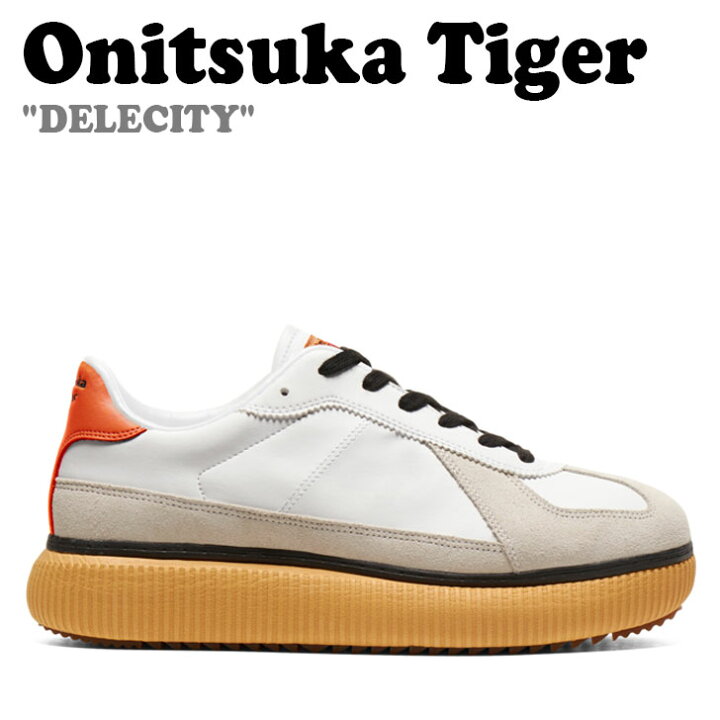 楽天市場 オニツカタイガー スニーカー Onitsuka Tiger メンズ レディース Delecity デレシティ White ホワイト Habanero ハバネロ 11b874 102 シューズ Upsuke