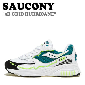 TbJj[ Xj[J[ SAUCONY Y fB[X 3D GRID HURRICANE 3D Obh nP[ WHITE zCg GREEN O[ S70646-1 V[Y
