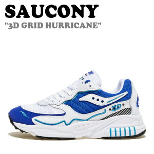 TbJj[ Xj[J[ SAUCONY Y fB[X 3D GRID HURRICANE 3D Obh nP[ WHITE zCg ROYAL C S70646-2 V[Y