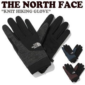 ノースフェイス 手袋 THE NORTH FACE メンズ レディース KNIT HIKING GLOVE ニット ハイキング グローブ BLACK ブラック DARK_NAVY ダークネイビー WINE ワイン NJ3GN53A/B/C ACC 【中古】未使用品