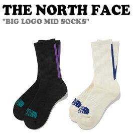 ノースフェイス 靴下 THE NORTH FACE メンズ レディース BIG LOGO MID SOCKS ビッグ ロゴ ミッド ソックス BLACK ブラック CREAM クリーム NY4MN50J/K ウェア 【中古】未使用品