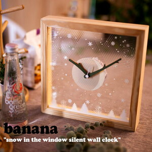 �o�i�i�H�[ ���v banana ���K�̔��X snow in the window silent wall clock �X�m�[ �C�� �U �E�B���h�E �E�H�[�� �N���b�N �m�C�Y���X �ǎ��v NATURAL �i�`������ WHITE �z���C�g �؍��G�� 7715869324 ACC