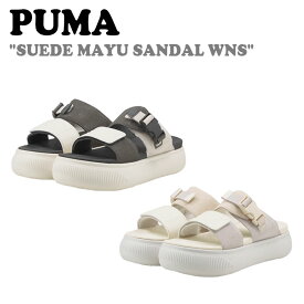 プーマ サンダル PUMA レディース SUEDE MAYU SANDAL WNS スエード マユ サンダル ウィメンズ DARK SHADOW ダークシャドウ PRISTINE プリスティン 383380-01/2 シューズ【中古】未使用品