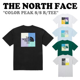 ノースフェイス Tシャツ THE NORTH FACE メンズ レディース COLOR PEAK S/S R/TEE カラー ピーク ショートスリーブ ラウンドTシャツ BLACK WHITE ICE GRAY LIGHT BLUE DARK GREEN ダーク グリーン NT7UP11J/K/L/M/N 半袖 ウェア 【中古】未使用品